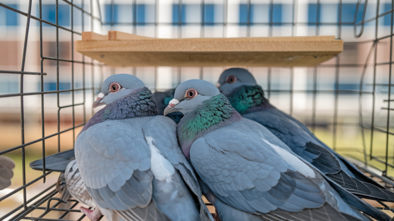 Flying Young Racing Pigeons