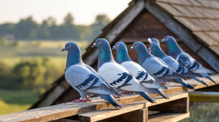 Open loft for racing pigeons