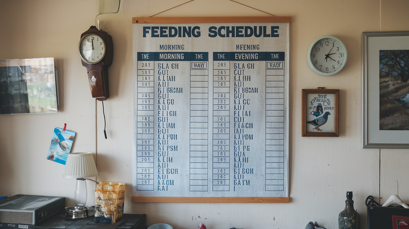 Racing Pigeon Feeding Schedule